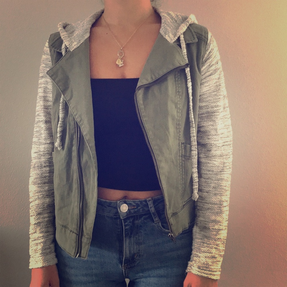 Mossimo Green and gray jacket